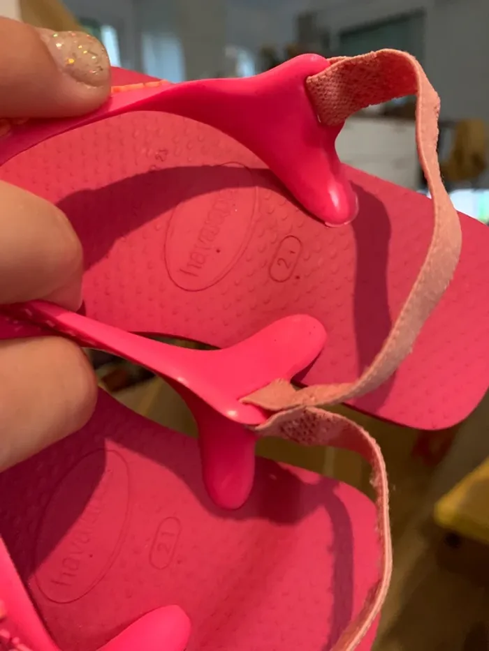 Petites tongs bébé à élastiques havaianas rose 21 - photo numéro 4