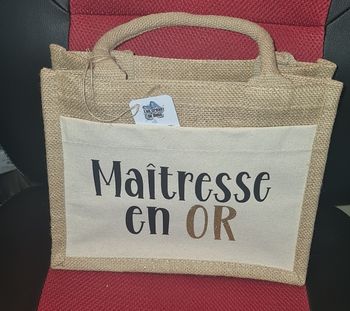 Sac en jute maîtresse personnalisé