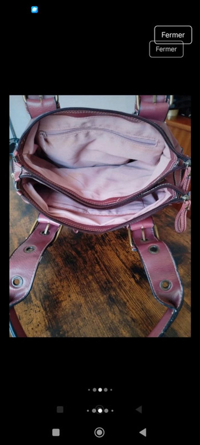 Sac à main similicuir cuir épaules vintage dressing - photo numéro 8