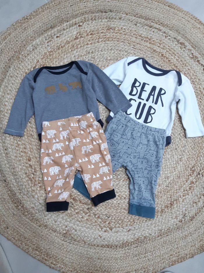 Ensembles bonnet, bodies manches longues et pantalon 3 mois - photo numéro 9