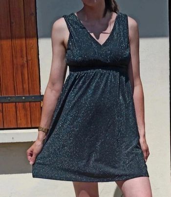 Robe noire argentée Camaïeu 38