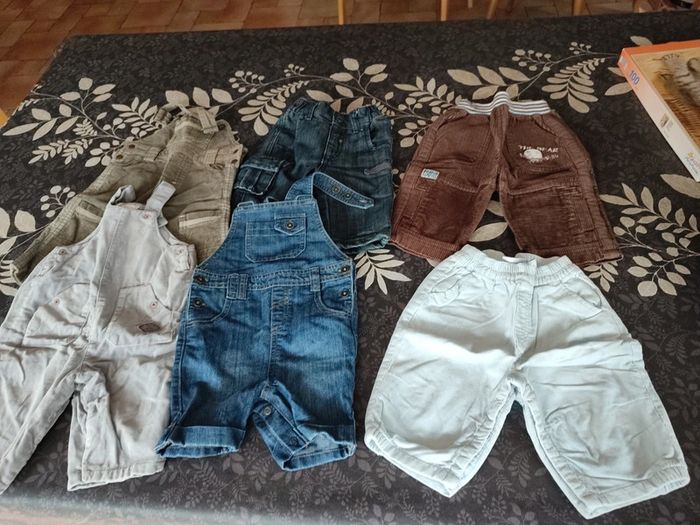Lot pantalons et salopettes 6 mois