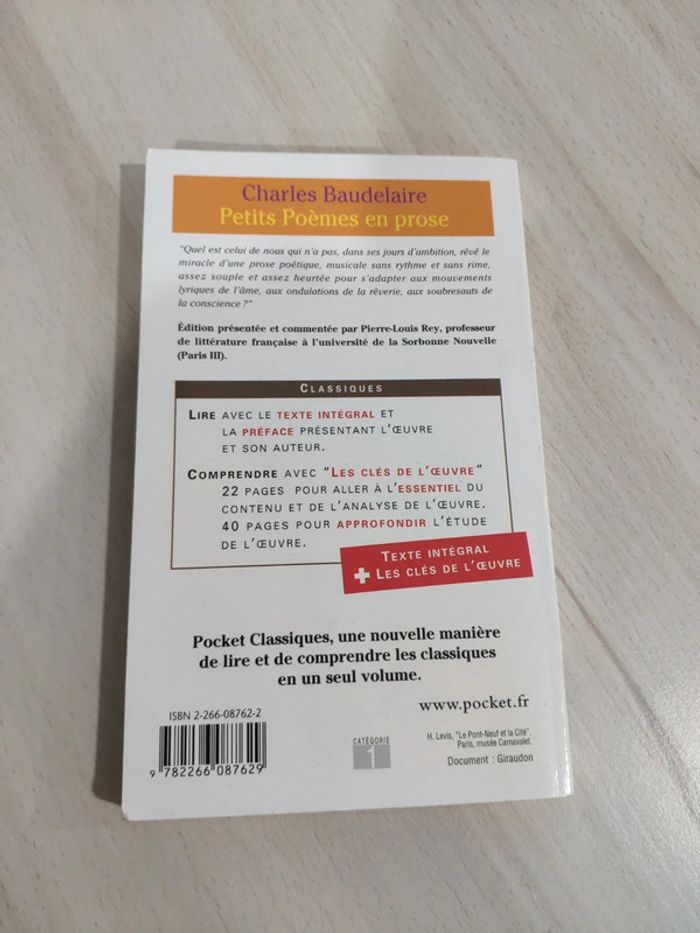Livre poche petits poèmes en prose Baudelaire clés œuvre spleen Paris - photo numéro 6