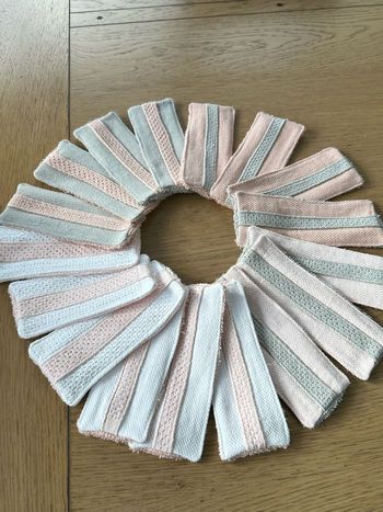 Lot de 17 lingettes rectangulaire tout coton éponge coton