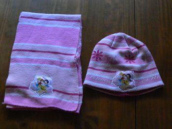 bonnet et écharpe princesse disney