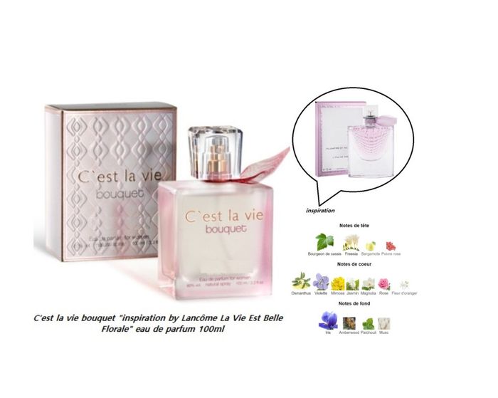 C'est la vie bouquet "inspi La La Vie Est Belle Florale " eau de parfum  femme 100ml - photo numéro 2