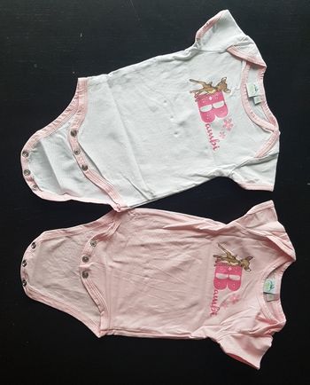Lot de 2 bodys fille 3 mois