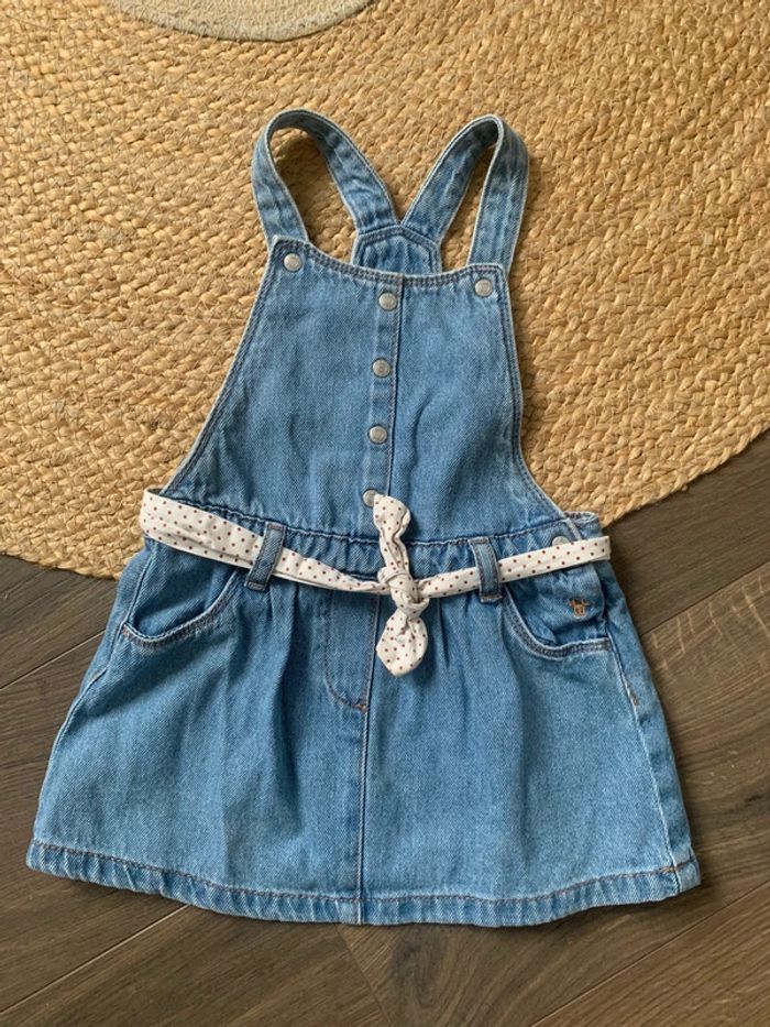 Robe salopette jeans bleu Obaibi 23 mois 2 ans - photo numéro 2