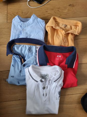 Lot de 4 polos et 1 chemise