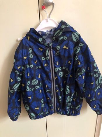 K-way / coupe-vent Petit Bateau 4 ans – capuche – motif floral