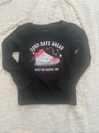TEE shirt fille 6 ans Gemo noir/sequins