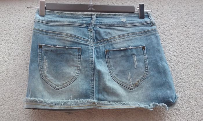 mini jupe en jeans Bershka femme - photo numéro 5