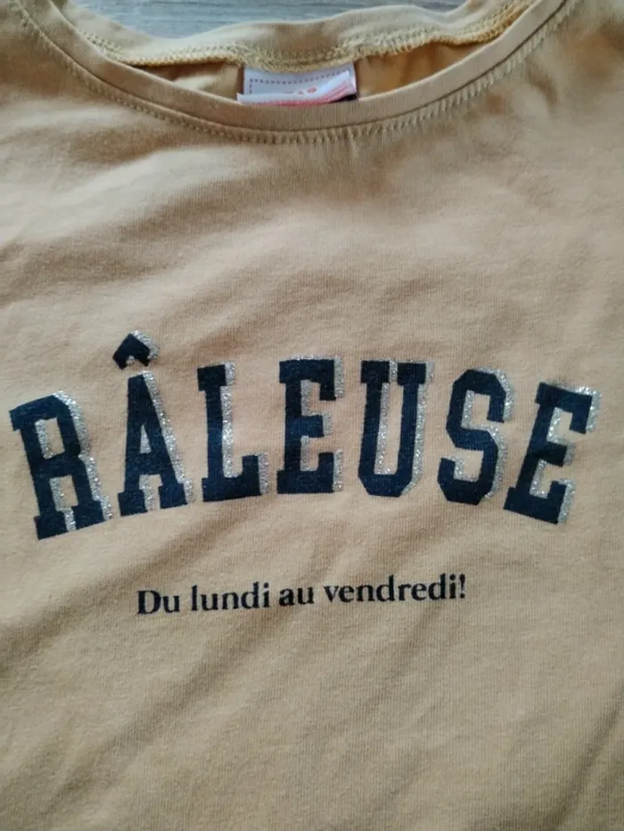 Tee shirt jaune Râleuse - photo numéro 3