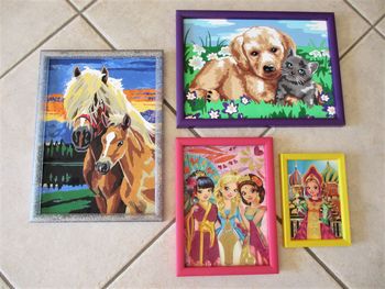 Lot de 4 cadres décoratifs enfant déjà peints