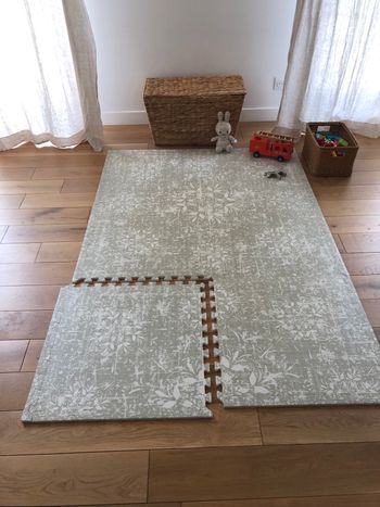 Tapis d’éveil pour bébé et enfant tapis de jeu et de motricité vert sauge 120x180 cm