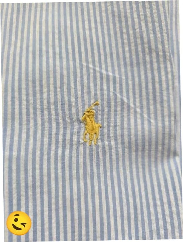 Chemise Ralph Lauren manche courte Taille L bleu Homme Men CHE21 - photo numéro 2