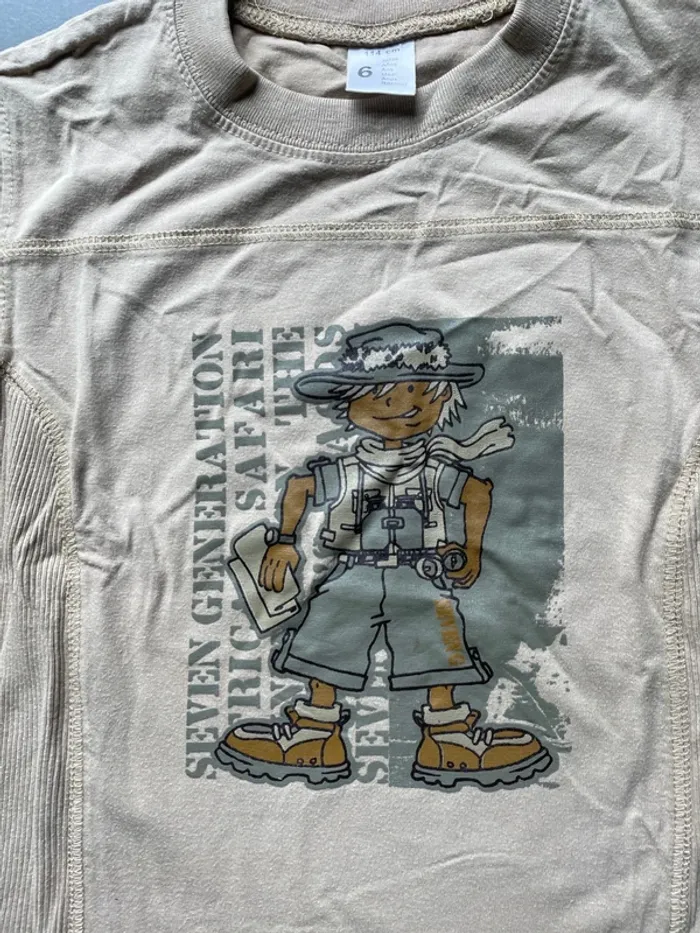 Lot 2 t shirts jaune et café - photo numéro 4