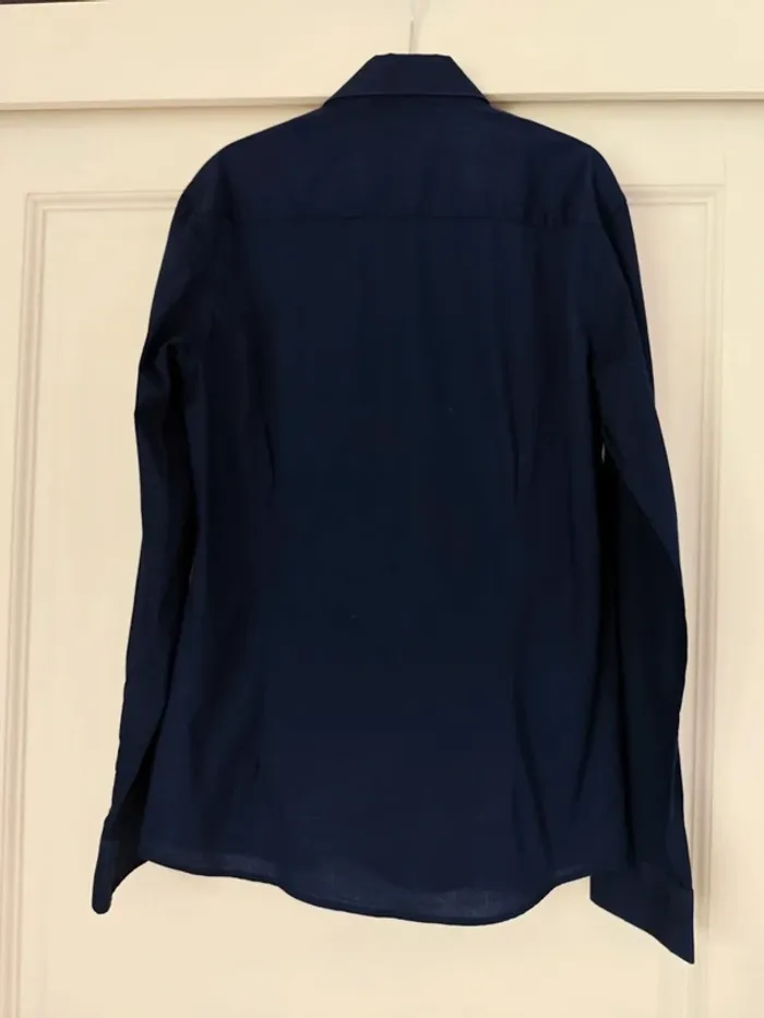 Chemise bleu marine cintrée homme taille S - photo numéro 2