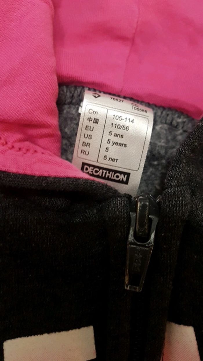 Sweat à capuche team 76 domyos decathlon 5 ans - photo numéro 5