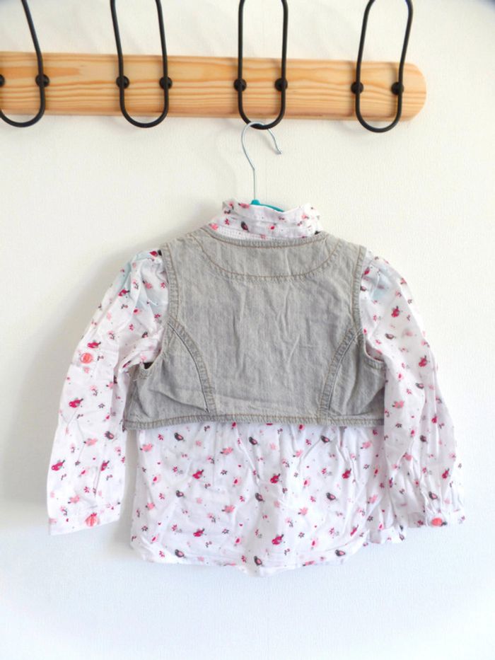 Chemise + boléro jean 18 mois - photo numéro 3