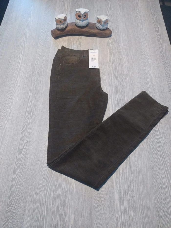Panlon velours jacqueline Riu marron foncé taille 36 - photo numéro 1