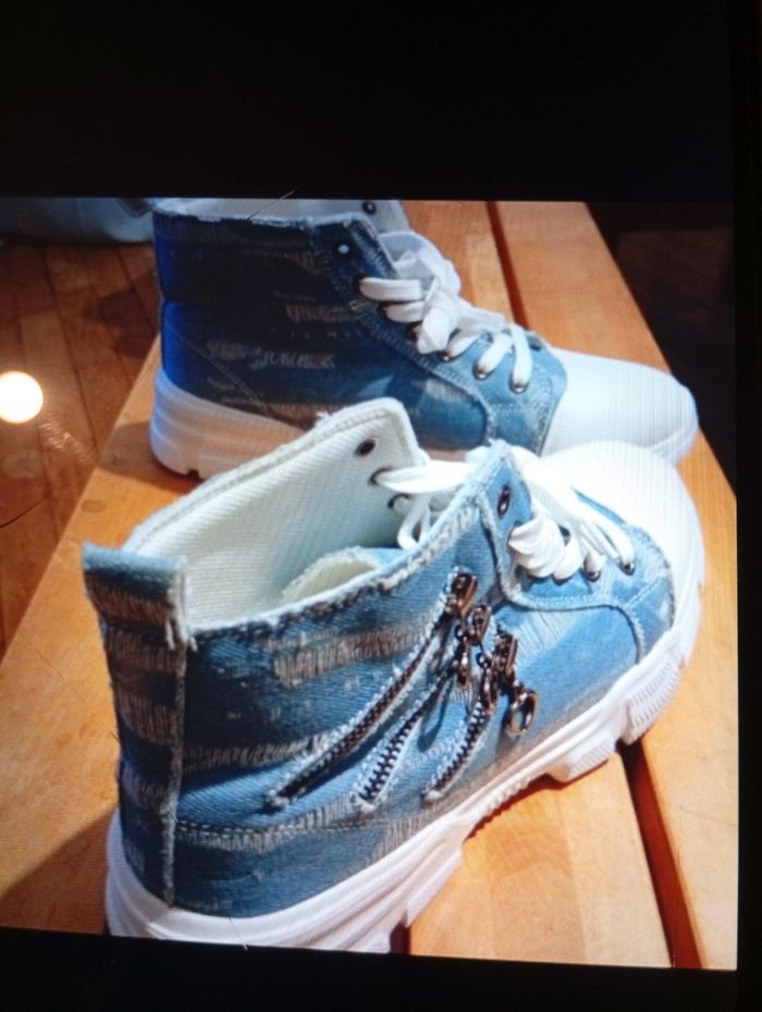 Basquettes montantes jean - photo numéro 2