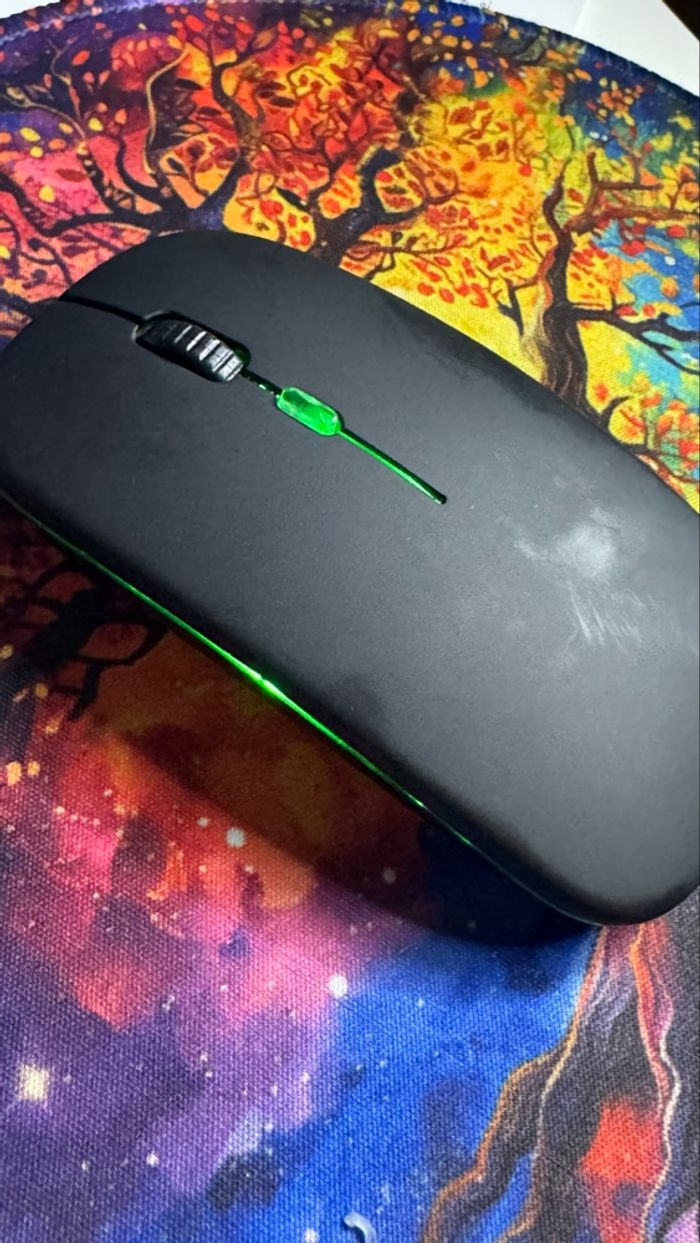 Souris sans fil neuve avec LED – piles incluses