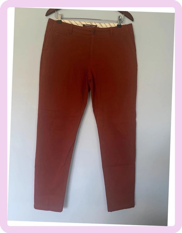 Pantalon terracotta Comptoir des Cotonniers – Taille 42 / XL – Coton stretch - photo numéro 4