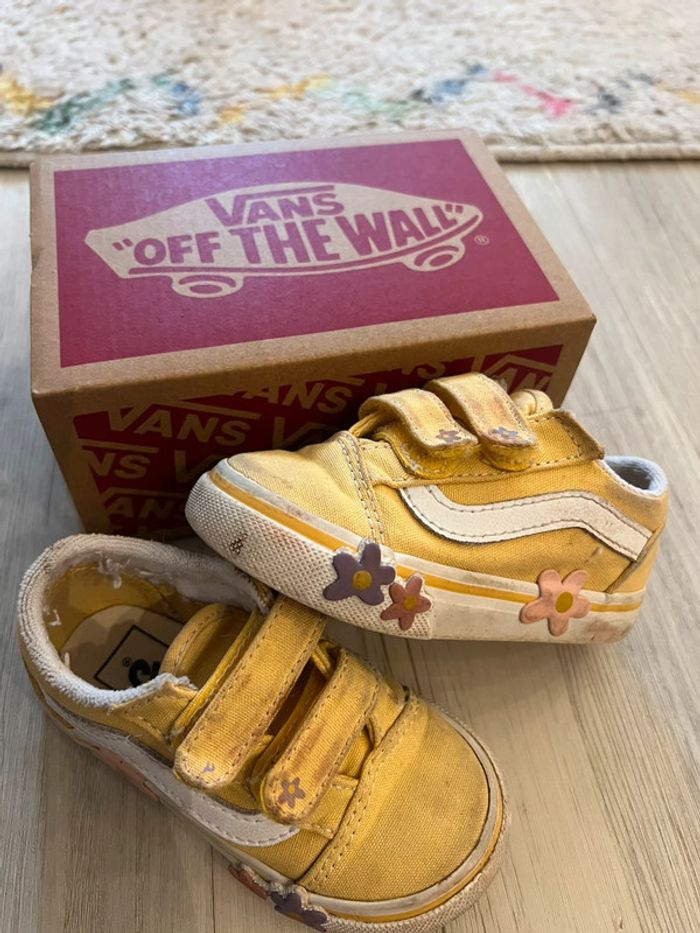 Vans jaune à fleurs bébé fille - photo numéro 2