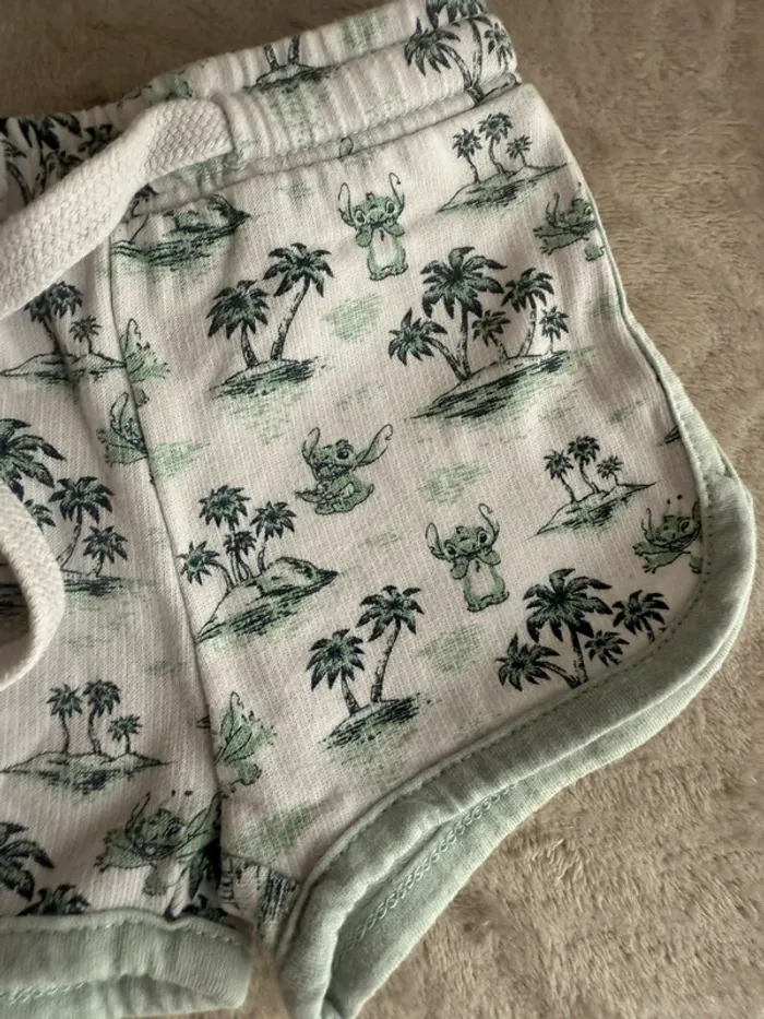 Ensemble Disney Stitch – débardeur + short – 3 mois - photo numéro 3