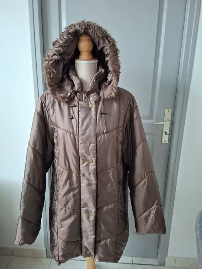 Fiorella di verdi,manteau doudoune marron, T 46