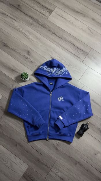 Zip à capuche LeVoleur - Taille S Bleu Éclair 
