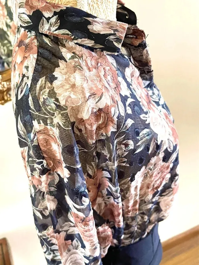Sublime Haut manche longue Transparent Floral Sophyline taille M/L - photo numéro 8