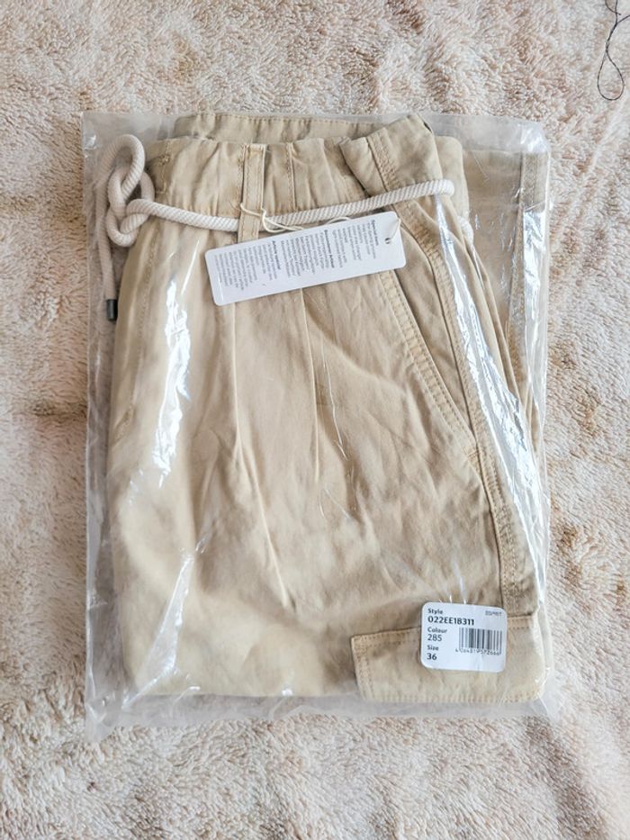 Pantalon chino beige femme – Esprit - Taille 38 - photo numéro 4