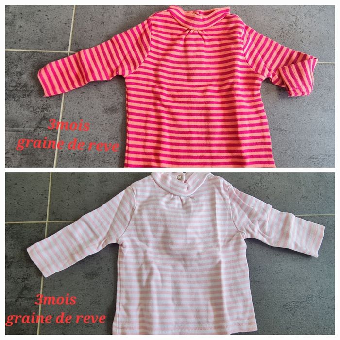 T-shirts manches longues 3 mois