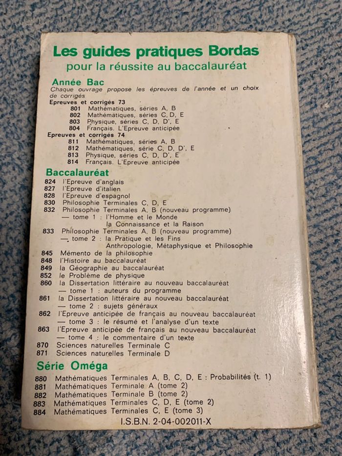 Baccalauréat Histoire 848, Pierre Serryn Guide Pratique BORDAS, 1975 - photo numéro 2