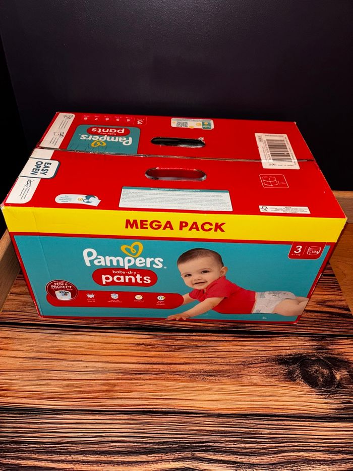 Mega-Pack De 104 Couches Pampers Baby-Dry Pants Neuf Dans L’emballage Taille:3