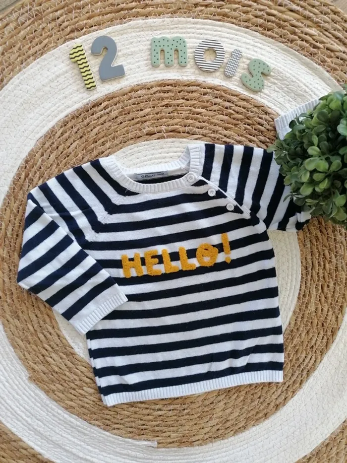 Pull à rayures - Gémo - 12 mois