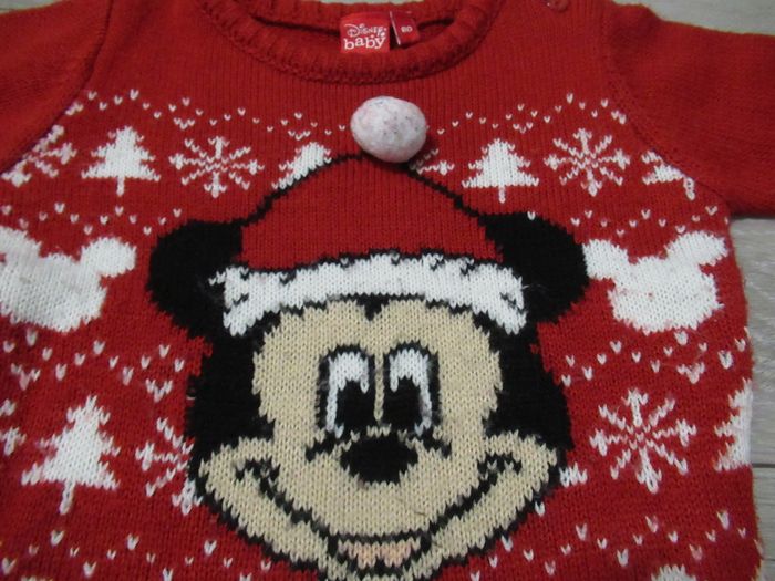 Pull de noël Mickey père noël Taille 18 mois disney - photo numéro 2