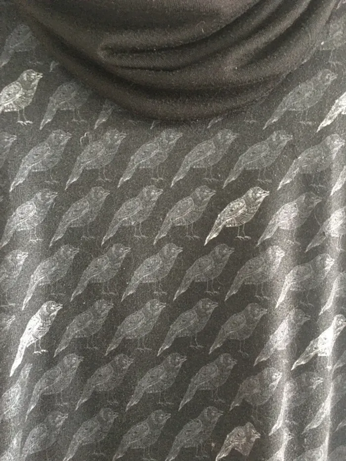 Robe Smash noire oiseaux 38 / M - photo numéro 3