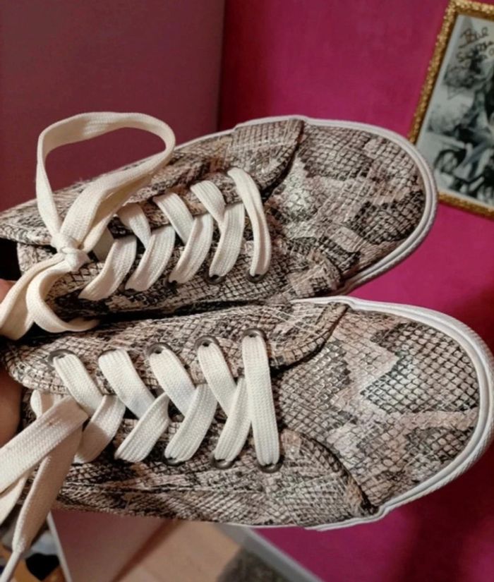 Baskets/sneakers de ville femme motif python Gémo taille 40 - photo numéro 2
