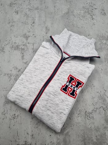 Sweat zippé gris Tommy Hilfiger S Femme (mesures en photos)