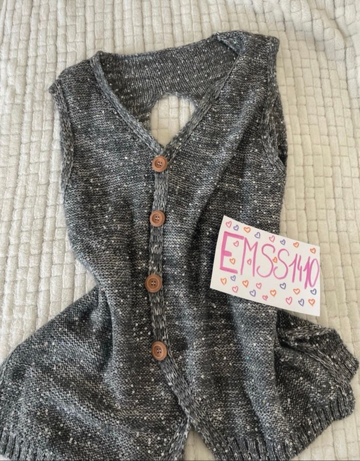 Gilet en laine à Pailette