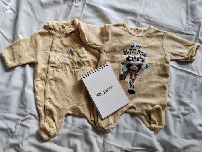 Naissance Lot Grenouillère x2