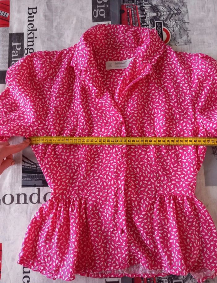 Top peplum manches courtes à motif taille 38 - photo numéro 8
