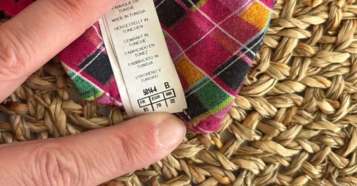 Soutien-gorge Aubade dentelle & motif madras – Taille 85B - photo numéro 5