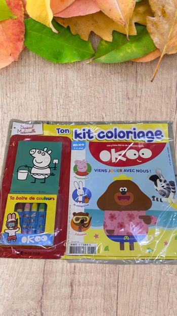 Set de coloriage  Okoo Peppa Pig tchoupi zou ! Histoires jeux activtés  !