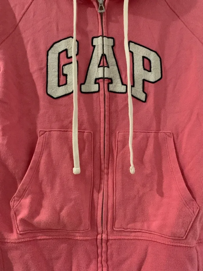 Sweat veste à capuche GAP rose - photo numéro 4