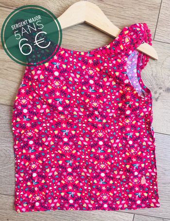 Débardeur Sergent major fushia en 5ans