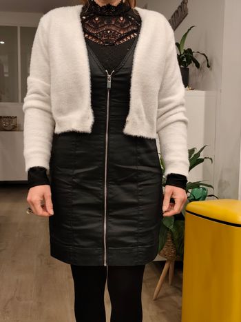 Robe chasuble cache cache noire 36